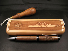 Hand Made Wavy Maple - Black Walnut - Bethlehem Olive Pens and Box